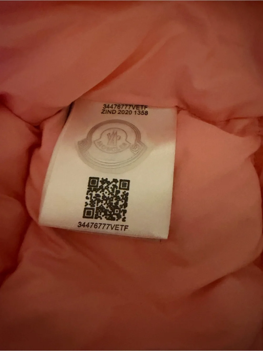 SUPER RARE MONCLER Pink Hooded Puffer Jacket with Black Trim